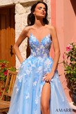 Light Blue A-line Amarra Prom Dress 88816