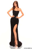 Black Strapless Amarra Prom Dress 94029