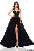 Black Ruffly Amarra Prom Dress 88785