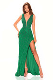 Bright Emerald Decollete Amarra Prom Dress 94030