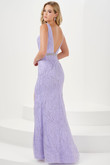 Lilac Beaded Tulle Panoply Prom Dress 14167