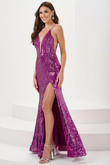 Violet Sequin V-Neck Panoply Prom Dress 14171