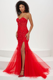 Red Mermaid Lace Panoply Prom Dress 14181
