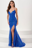 Royal Swirly Sequin Panoply Prom Dress 14186