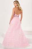 Pink Multi Halter Ruffles Panoply Prom Dress 14190