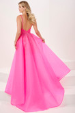 Hot Pink Beaded Organza Panoply Prom Dress 14201