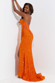 Orange Shimmering Sheath Jasz Couture Prom Dress 7503