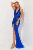  Royal Shimmering Fitted Jasz Couture Prom Dress 7516