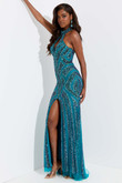 Teal Jasz Couture Prom Dress 7540