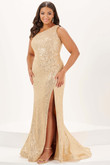 Gold Tiffany Designs Plus Size 16126 Prom Dress