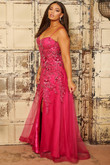 Floral Tulle Tiffany Designs Plus Size 16127 Prom Dress