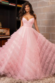 Light Pink Sweetheart Tulle Rachel Allan Prom Dress 70490