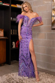 Lilac Off The Shoulder Rachel Allan Prom Dress 70509