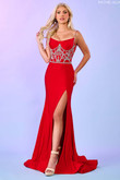 Red Diamond Corset Rachel Allan Prom Dress 70512
