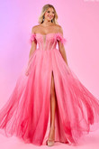 Fuchsia/Ombre A-Line Rachel Allan Prom Dress 70515