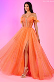 Tangerine/Ombre A-Line Rachel Allan Prom Dress 70515