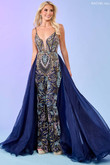 Navy Abstract Pantsuit Rachel Allan Prom Dress 70528