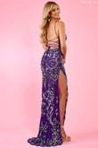 Purple Beaded Fitted Rachel Allan Prom Dress 70534