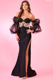 Black Sweetheart Strapless Rachel Allan Prom Dress 70539