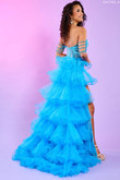 Ocean Blue Off The Shoulder Rachel Allan Prom Dress 70550