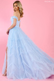 Powder Blue Ruffle Ball Gown Rachel Allan Prom Dress 70555