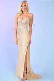 Silver/Nude Fitted Sweetheart Rachel Allan Prom Dress 70564 Silver/Nude Fitted Sweetheart Rachel Allan Prom Dress 70564