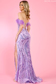 Lilac Cold Shoulder Rachel Allan Prom Dress 70568