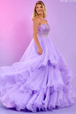 Lilac Strapless A-line Rachel Allan Prom Dress 70570