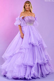 Lilac Strapless A-line Rachel Allan Prom Dress 70570