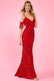 Red Rachel Allan Prom Dress 70607