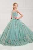 Appliquéd Spaghetti Straps Tiffany Princess Dress 13741