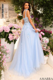 Light Blue Asymmetrical Amarra Prom Dress 88841