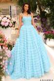 Light Blue Off-the-Shoulder Amarra Prom Dress 94026