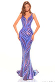 Royal/Multi Artistic Amarra Prom Dress 88768