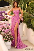 Dark Orchid Strapless Amarra Prom Dress 88746