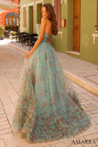 Aqua/Multi Amarra Prom Dress 88825