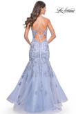 La Femme Mermaid Prom Dress in Lilac Mist