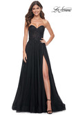 Black A-line La Femme Prom Dress 32005