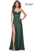 La Femme Prom Dress in Dark Emerald