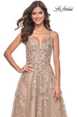 La Femme Prom Dress in Nude