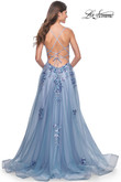 La Femme Prom Dress in Slate Blue