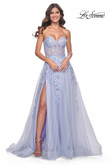 Light Periwinkle Strapless Corset La Femme Prom Dress 32082