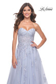 La Femme Prom Dress in Light Periwinkle