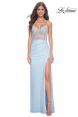 Cloud Blue Corset La Femme Prom Dress 32089