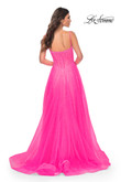 La Femme Prom Dress in Neon Pink