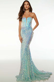 Alyce Paris Prom Dress in Mint/Opal 