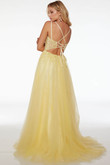 Alyce Paris Prom Dress in Light Yellow 