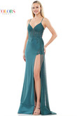 Mesh Accent Colors Prom Dress 3093