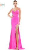 Colors Prom Dress in Hot Pink 