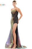 Colors Prom Dress in Black Multi 